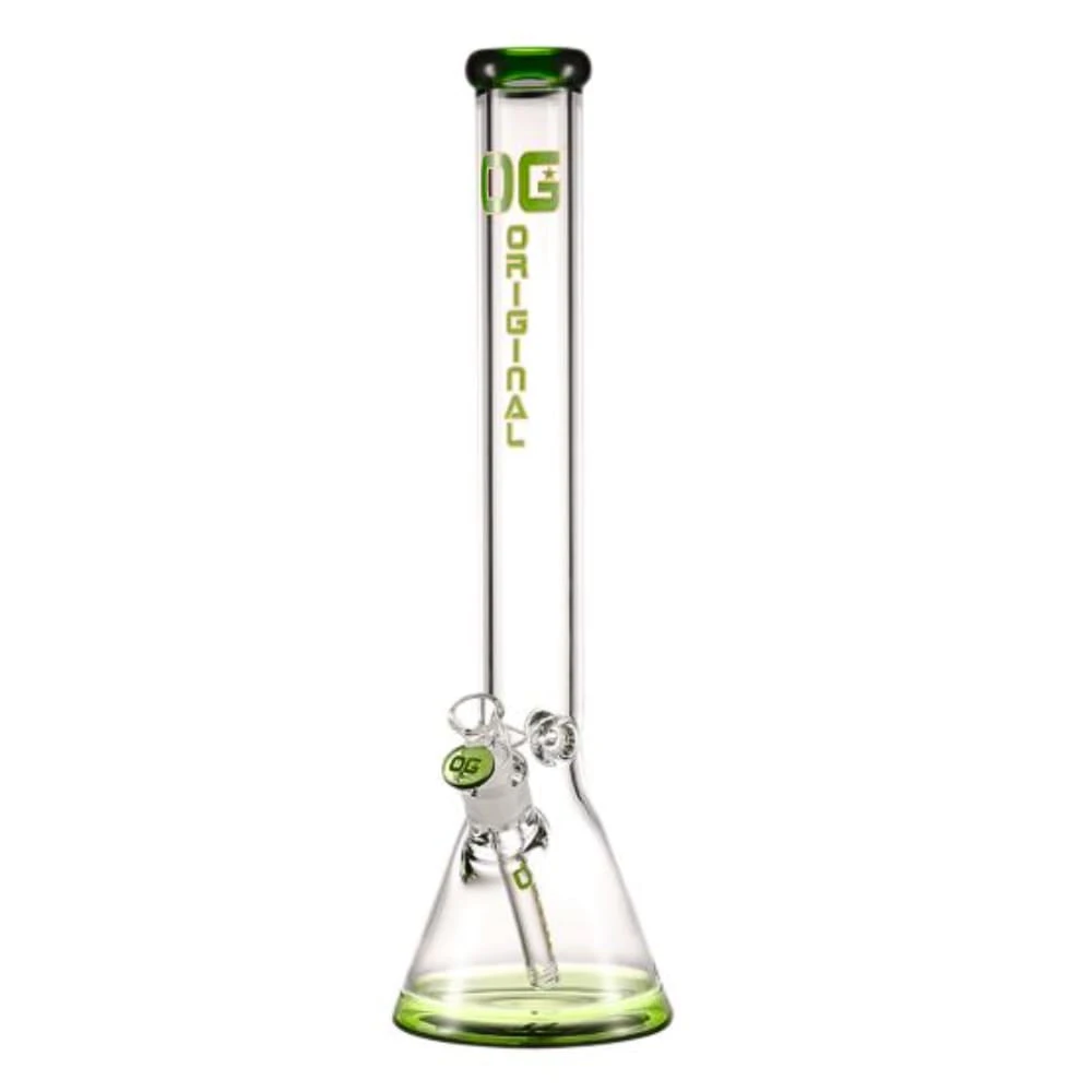 BB - 18" 7mm OG Original Coloured Rim Bong Green Main Image