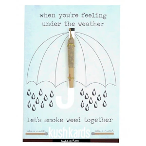H&F Accessories - Under the Weather Pre-Roll Greeting Card by KushKards