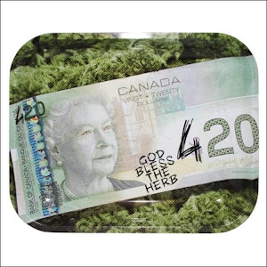 IN Accessories - Tin Tray "God Bless The Herb"