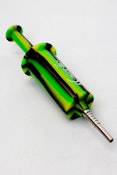 Mixed color Silicone syringe shape nectar collector - Black/Green/Yellow