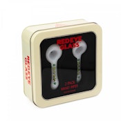 Red Eye Glass 3.75" Best Buds Spoon Hand Pipe Set w/Tin