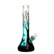 14" 7mm Etched Roots Glass Bong