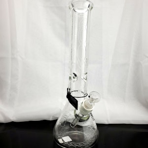 Roor - RooR Tech Glass - Bongs - 14" Sand Blasted Flame Polished - Hawaiian Hibiscus Beaker