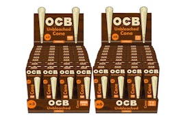 OCB Virgin Pre-Rolled Unbleached Cones - 1 1/4" - 6 Pack