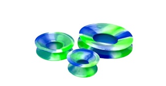 Silicone Bong Caps for Cleaning Set of 3 - Green, Blue & White