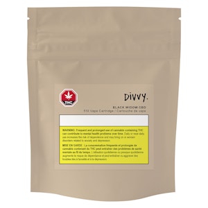 Divvy - Black Widow CBD 510 Thread Cartridge 1g 510 Thread Cartridges