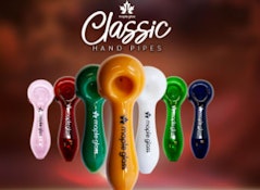 Maple Glass Classic Hand Pipes Amber