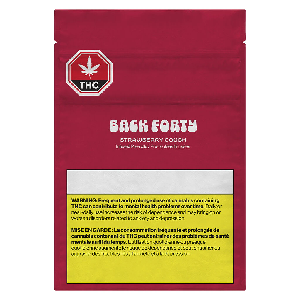 BACK FORTY - Strawberry Cough Infused Pre-Roll 3x0.5G- Back Forty - Distillates Main Image