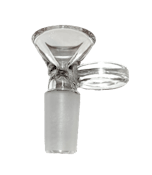 Glass Flat Handle Male Bowls - Clear