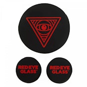 Red Eye Glass - Silicone Water Pipe Cleaning Caps - Black