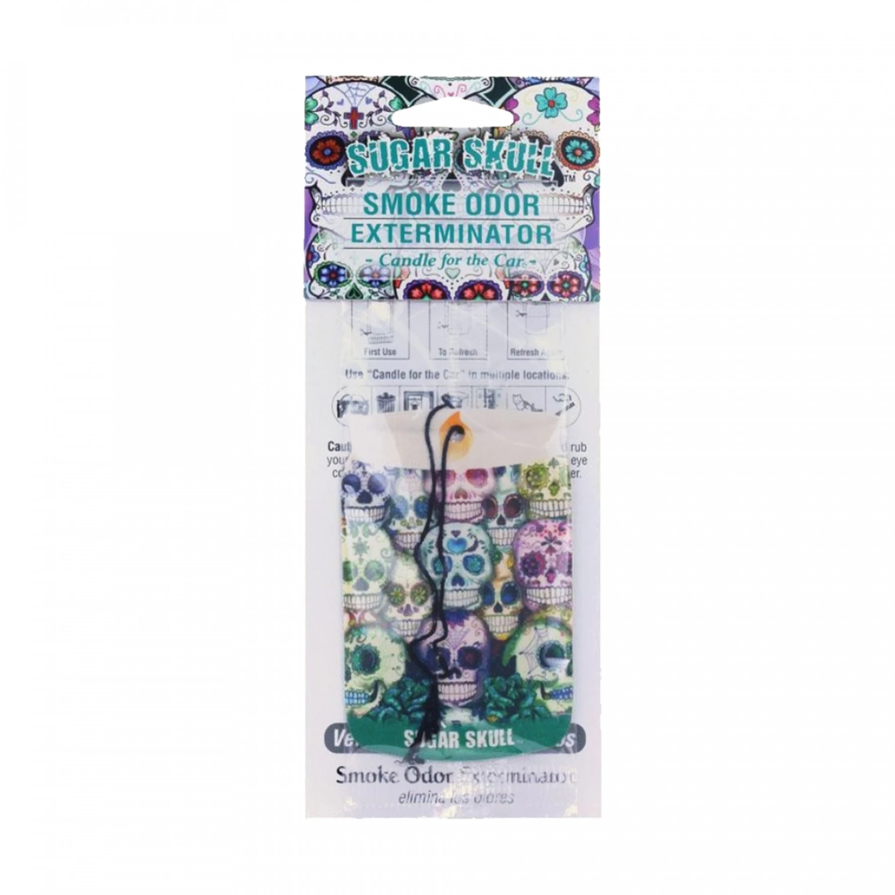 SMOKE ODOR EXTERMINATOR - Smoke Odor Car Hanger - Sugar Skull Main Image