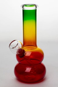 Miscellaneous - 6 in. Rasta Glass Water Bong
