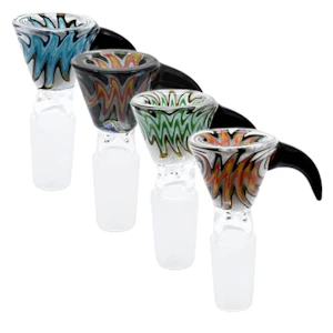 Kustom Kulture - Hooked Swirl Wig Wag Bowl 14mm