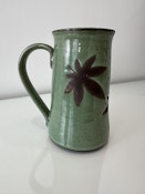 Clay Cannabis Mug - Tall Green Leaf