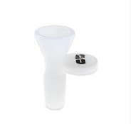 Shatter'd Glass 14mm Paddle Bowl - White