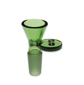 Shatter'd Glass 14mm Paddle Bowl - Green