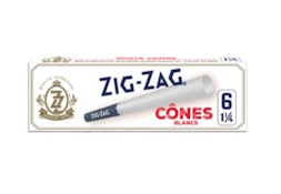 Zig-Zag White Cones 1 1/4 - 6 Pack