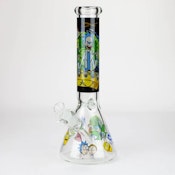 14 RM cartoon 7 mm glass beaker water bong Assorted Designs - Design B