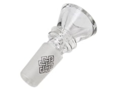 Karma Glass Bowl 14mm Ribbed Cone - Clear