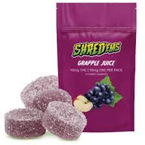 Shred E'ms  - Shred'ems - Grapple Juice 1:1 Indica CBG  - 4 x 2.5mg