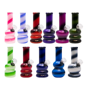 Maple Craft - Mini Striped Glass Bong - 5 Inches