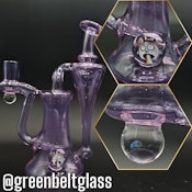 Green Belt Glass - Full Colour Recycler - Neo Purple / Morty Rainbow Puke Mille
