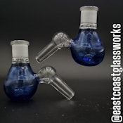 East Coast Glassworks - 14mm 45 degree Dry Catches - Fully Worked Davys Blue with Ground Female Joint