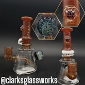Clark's Glassworks - Chomper Style Banger Hanger Rig w/ Honeycomb marble