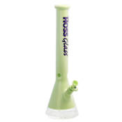 Hoss Glass - 18" Colored Beaker w/ Window Base Milk Green