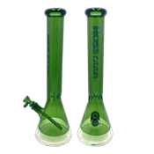 Hoss Glass - 18" Colored Beaker w/ Window Base Green