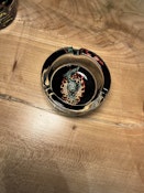 Glass Ashtray - flaming skull