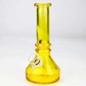 6" heavy color soft glass water bong Yellow