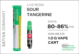 Coterie Sour Tangerine Live Resin 1.0 g Vape Cartridge