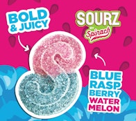 SOURZ by Spinach Blue Raspberry Watermelon Soft Chews 5x5 g