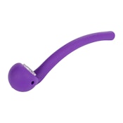 LIT Silicone Purple Gandalf Hand Pipe W/Glass Bowl