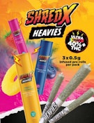 ShredX Heavies Infused PreRolls - Gnarberry 3x 0.5g PreRolls