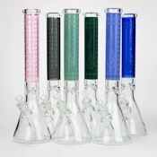 Genie | 17" Sandblasted 7 mm Glass bong - Assorted Colours