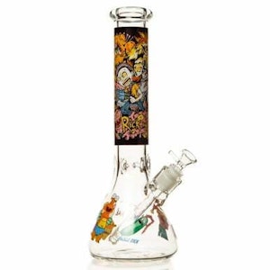 T Cann Mgmt Corp - 14" 7mm Dope Cartoon Glass Bongs (Variable Designs)