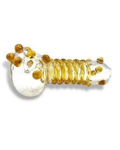 T Cann Mgmt Corp - 5" Cartel Crystal Swirl Spoon Pipe