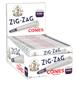 Zig-Zag White King Size Cones 3 Pack