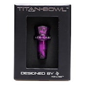 TITAN-BOWL 14mm Single Hole Martini Style Unbreakable Metal Slide- MATTE BLACK