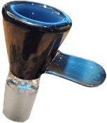 Cumberland Glassworks| 14mm Steelwool Funnel Bowl w/blue pull