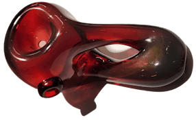 Cumberland Glassworks| Red Twisted Donut pipe