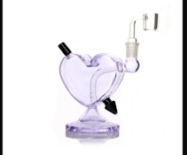 Red eye glass 4 inch tall purple Cupid concentrate rig