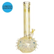 Red Eye Glass - 15" Blow Fish Bubble Base Water Pipe - Colour Changing