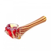 Red Eye Glass - 4" Straight Claw Hash Pipe - Red