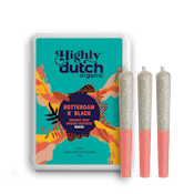 Highly Dutch - Rotterdam N' Black - 3x0.5g Hash Infused Pre-rolls