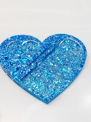 Bud Kitten Blue and Pink Glitter Heart Rolling Tray