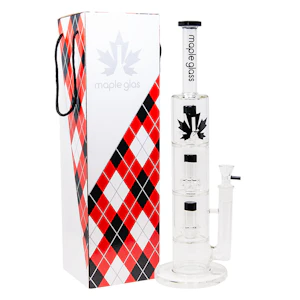 Maple Craft - Maple Glass - Grey Tripe Perc Bong - 18 Inches