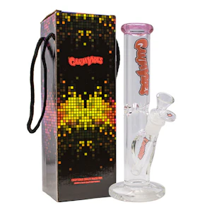 Maple Craft - Ganjavibes - Pink Straight Tube Bong - 10 Inches